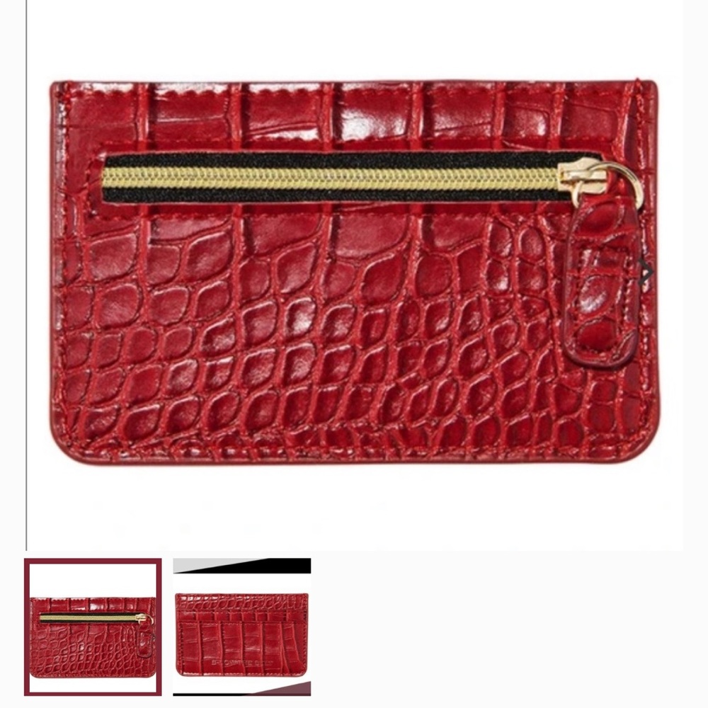 B-Low the Belt red croc card case